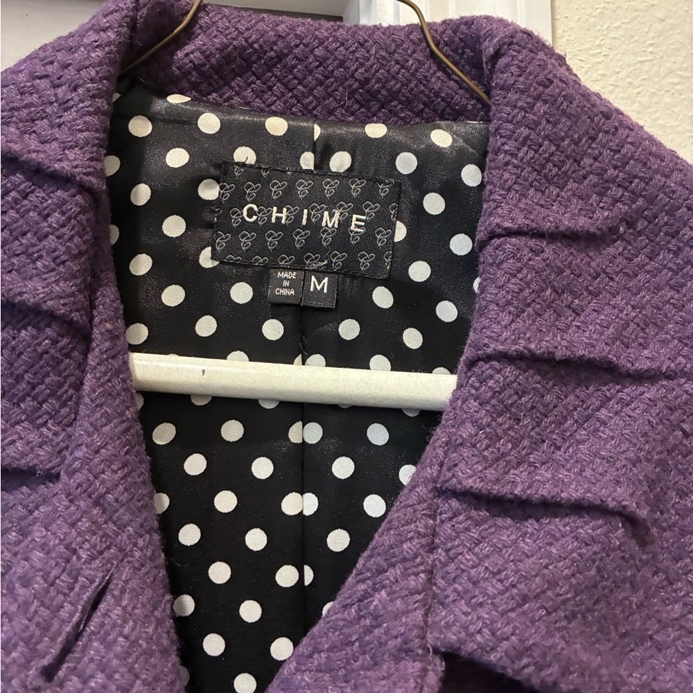 Purple Ruffled Coat - Picture 2 of 7